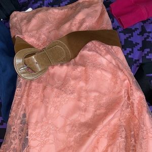 High. Low pink dress